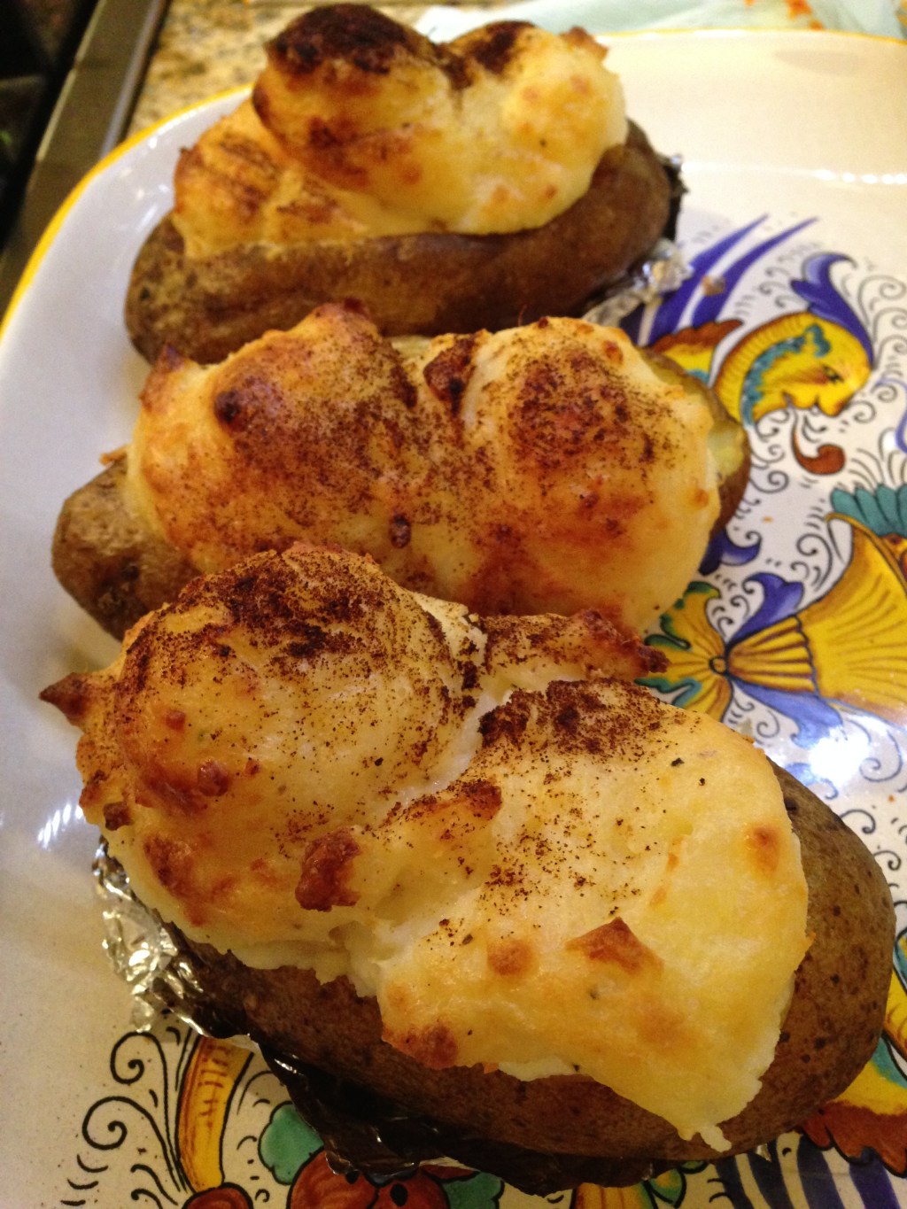 Twice Baked Potatoes with Lavender Farmstead Cheese