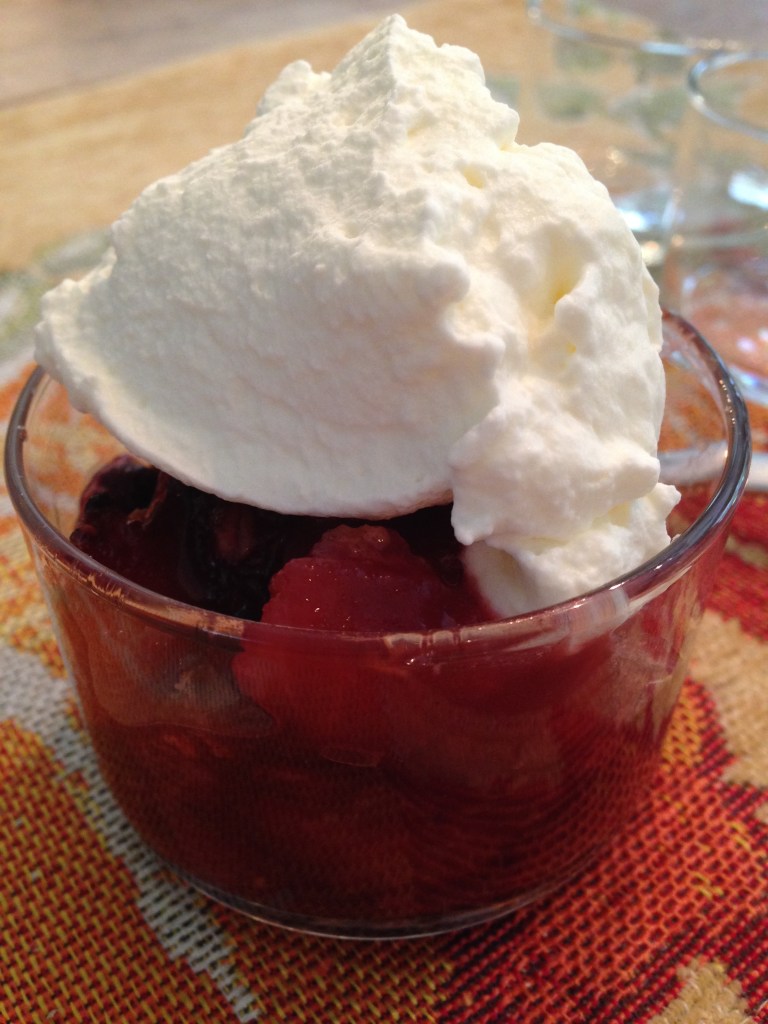 Top with fresh whipped cream...make enough...cause even the neighbors are showing up for this one:)