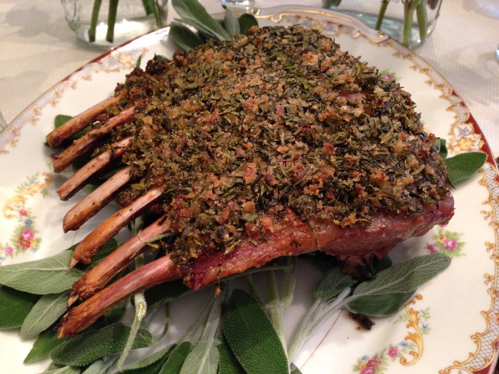 I removed the lamb at 120 degrees internal temperature for rare. 